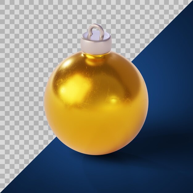 PSD stylized yellow christmas ornament