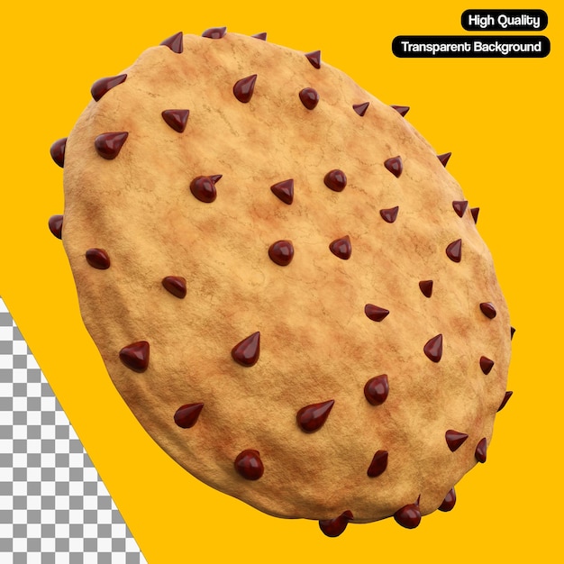 Stylizowane ilustracja 3D Cookie. PSD przezroczyste tło