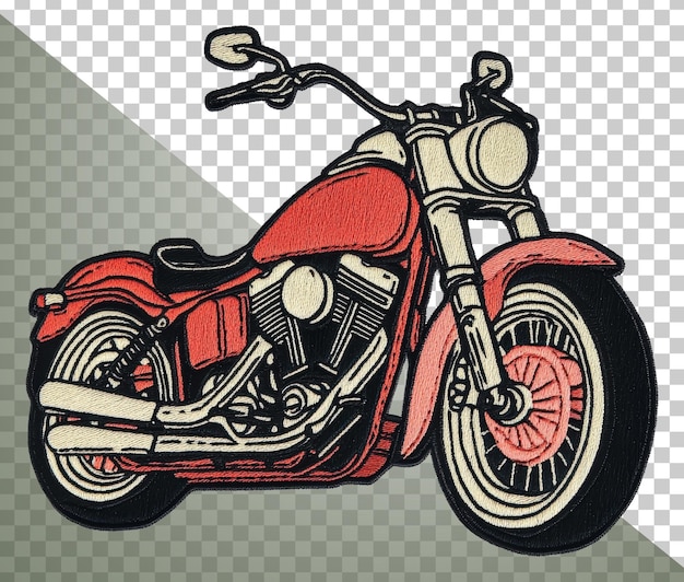 Stylowy czerwony motocykl z świetnym projektem wycięty z zapasów png