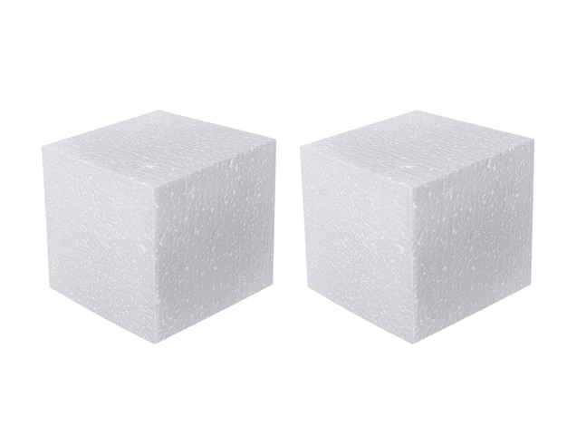 PSD styrofoam cube transparent background