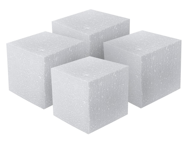 PSD styrofoam cube transparent background