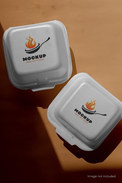 PSD styrofoam food containers mockup