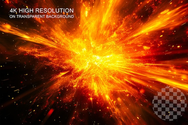 PSD sublime radiant burst an explosive burst of radiant light on transparent background