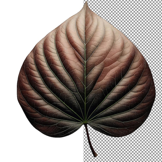 PSD sublime simplicity isolated leaf in png splendor