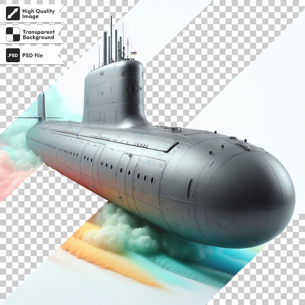 A submarine is shown with the words  nuclear  on the bottom