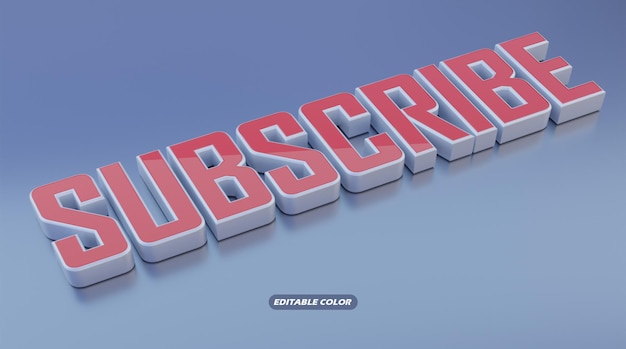 Subscribe Text with Editable Color Feature