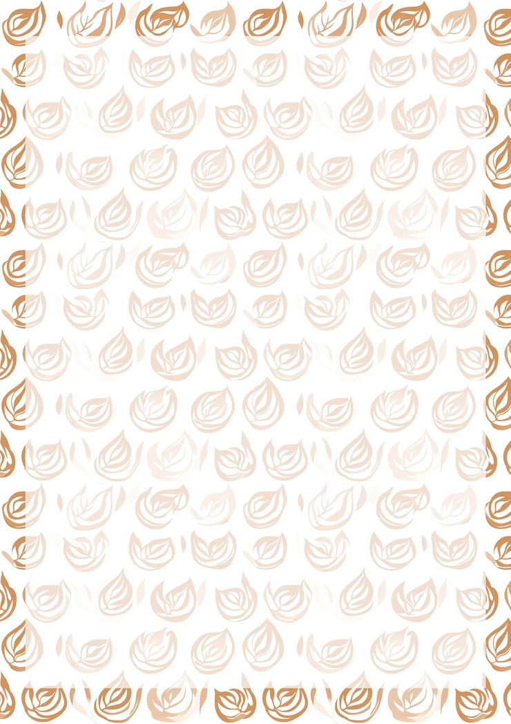 PSD subtle beige leaf pattern border