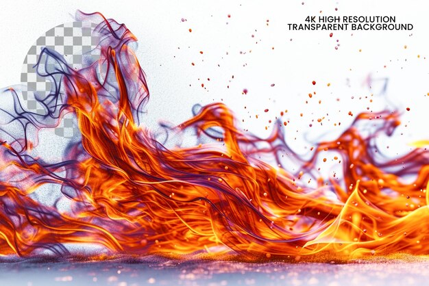 PSD subtle flames capture the essence of fire in a subtle on transparent background