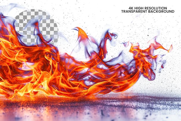 PSD subtle flames capture the essence of fire in a subtle on transparent background