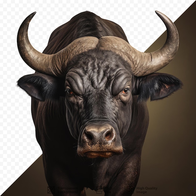 PSD immagine sottile di un bufalo africano