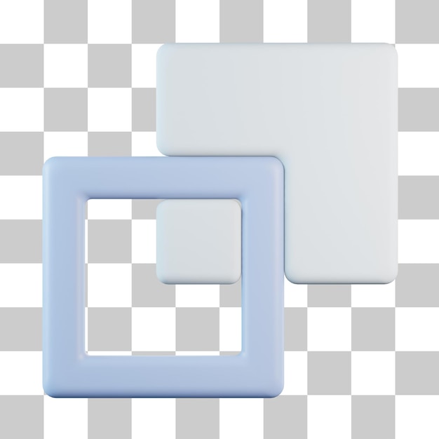 Subtract shape 3d icon