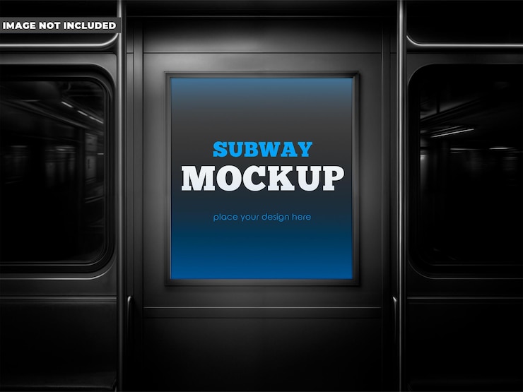 PSD subway mockup advertising space