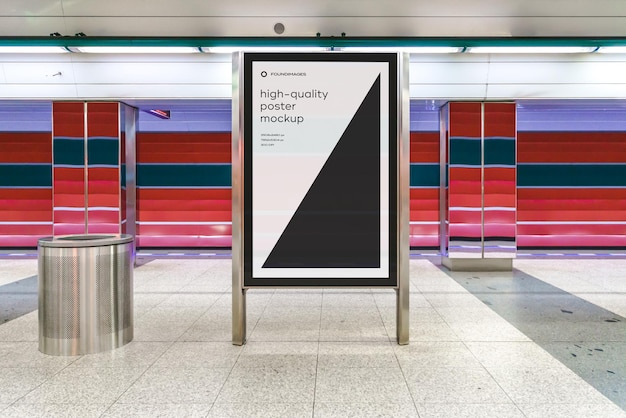 subway poster mockup template