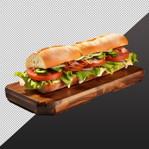 Subway sandwich op de tentoonstelling tafel png