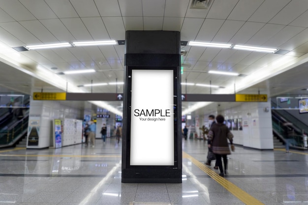 Subway Scenery and Advertising Mockup
