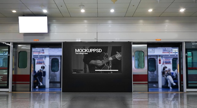 Subway Scenery and Advertising Mockup