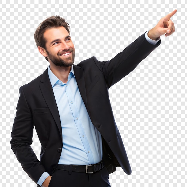 Successful Businessman Pointing Towards the Future
