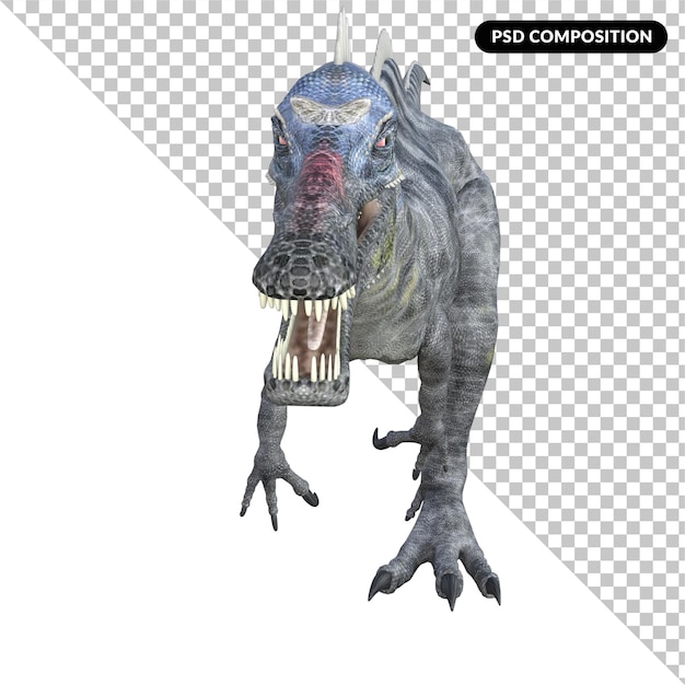 PSD suchomimus dinosaur isolated 3d render