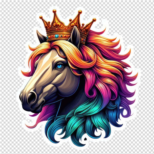 PSD sugar cube smiles adorable horse sticker png