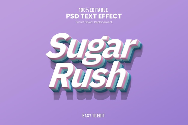 Sugar rush-teksteffect