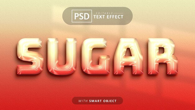 Sugar text effect editable