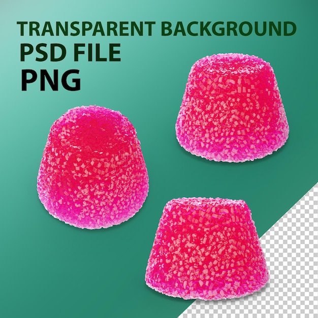 Suiker gumdrops roze png