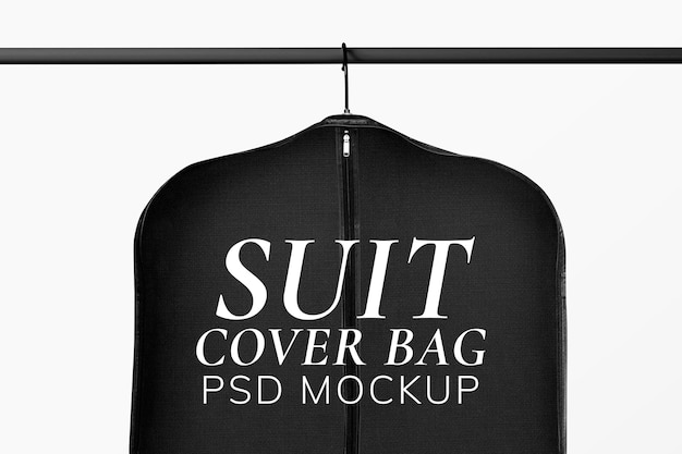 Suit cover bag mockup psd dust-proof formal apparel