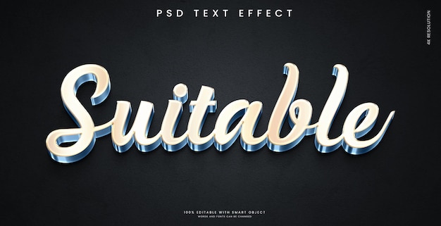 PSD suitable psd text effect with a black background