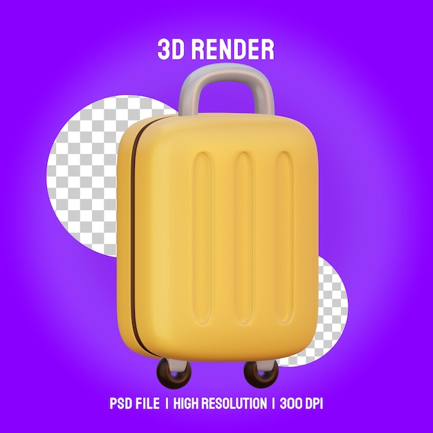 Suitcase 3d illustration