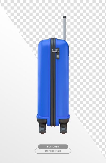 Suitcase isolated on transparent background in realistic 3d render