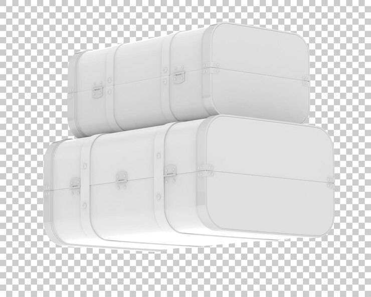 PSD 투명한 배경에 고립 된 수하물 3d 렌더링 일러스트레이션