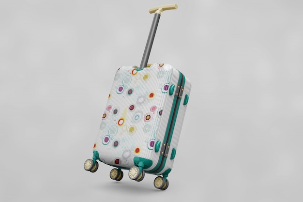 PSD suitcase trolley mock up