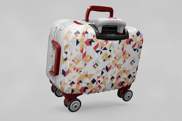 PSD suitcase trolley mock up