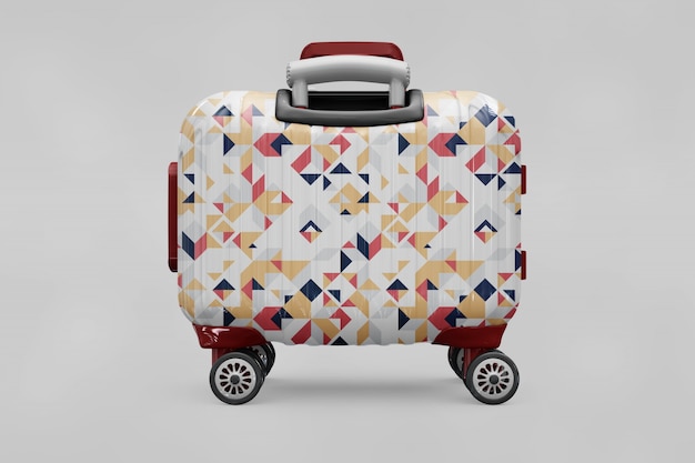 PSD suitcase trolley mock up