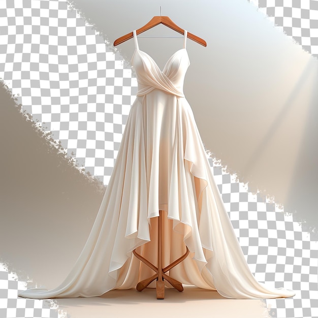 PSD sukienka na białym, przezroczystym tle
