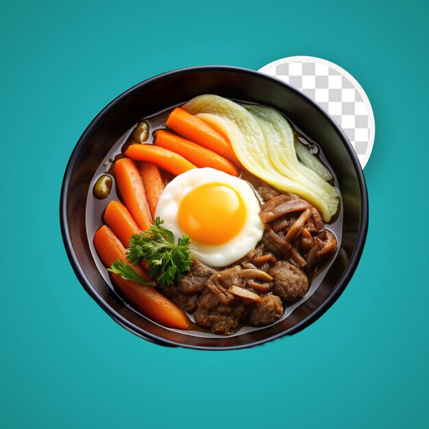 PSD sukiyaki isolated on transparent background