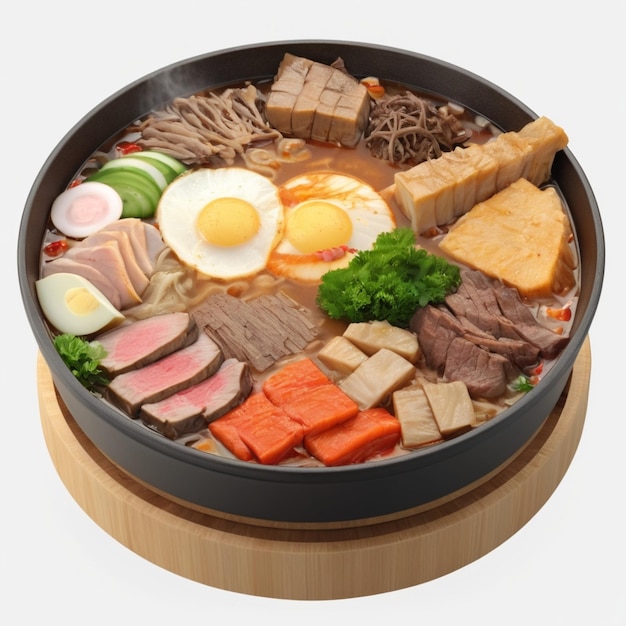 Sukiyaki psd on a white background