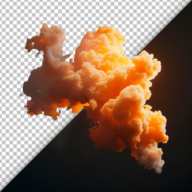 PSD sulphurous gas cloud isolated on transparent background