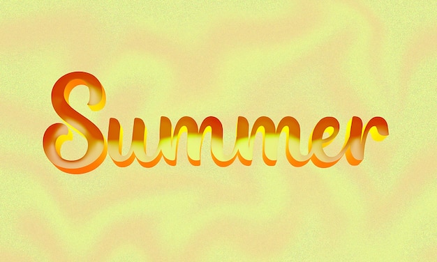 PSD summer 3d text effect