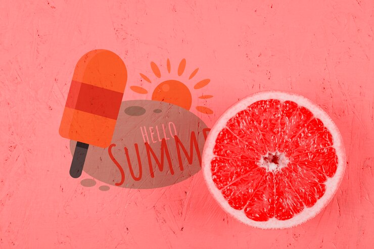 PSD summer background in living coral