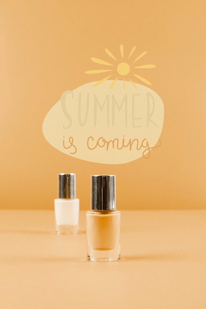 PSD summer background with nail polish