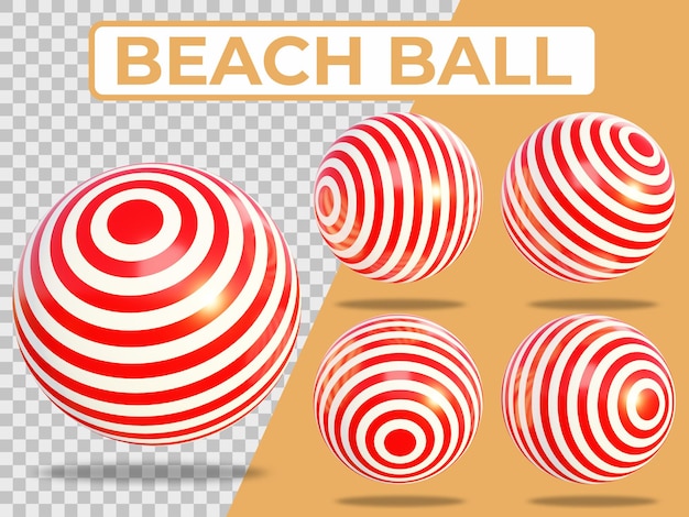 3dレンダリングのサマービーチボール要素
