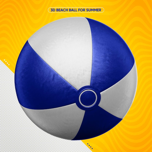 Summer beach ball white with blue