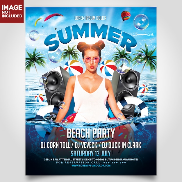 Summer Beach Party Flyer Template