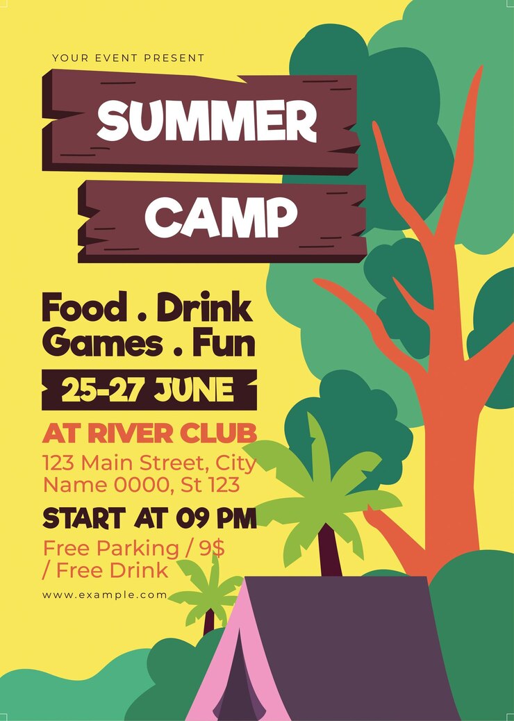 Summer Camp Flyer-sjabloon