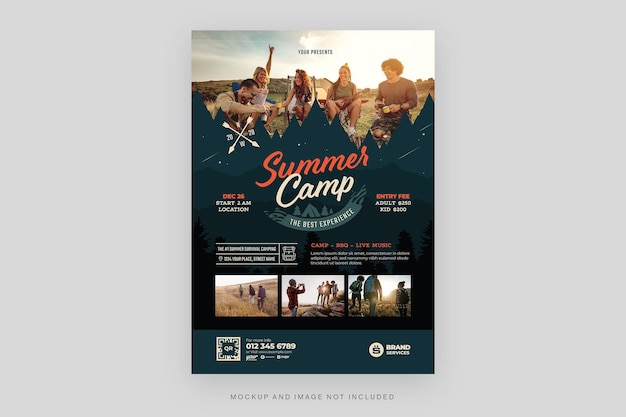 PSD summer camp flyer template in psd v1