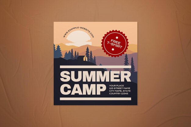 Summer camp instagram post