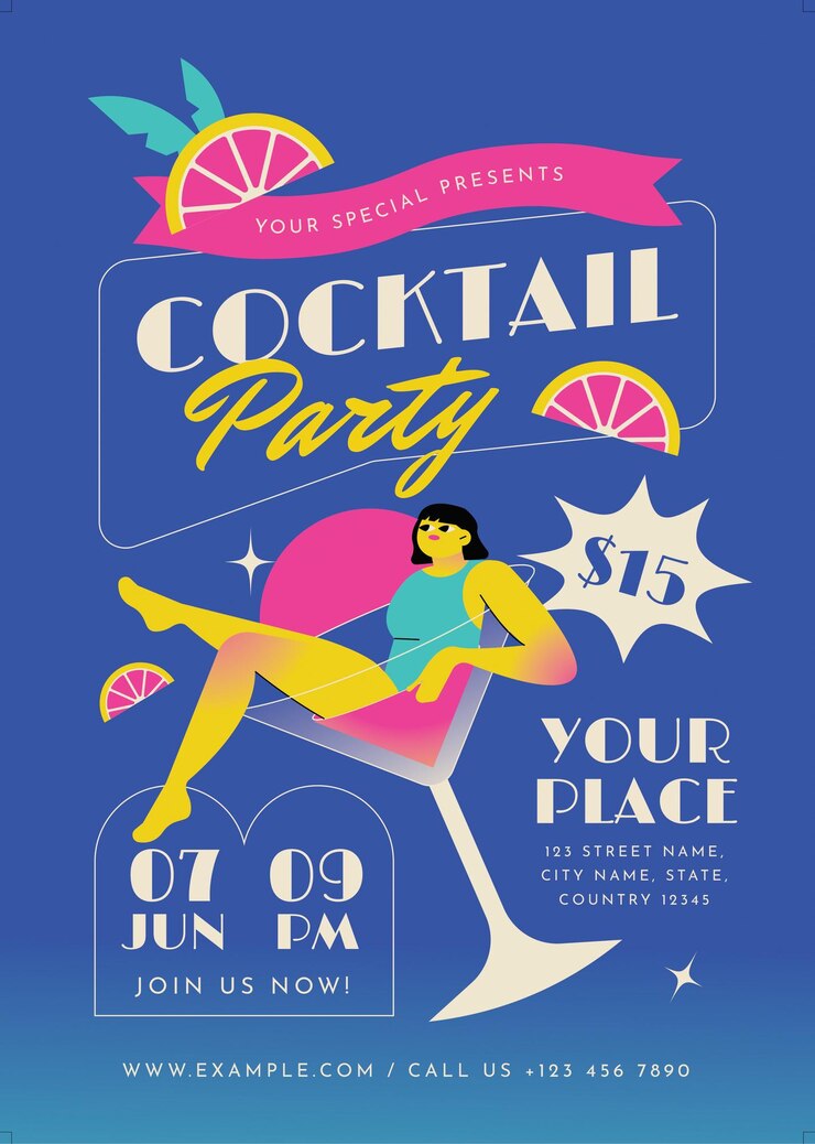 Summer Cocktail Party Flyer