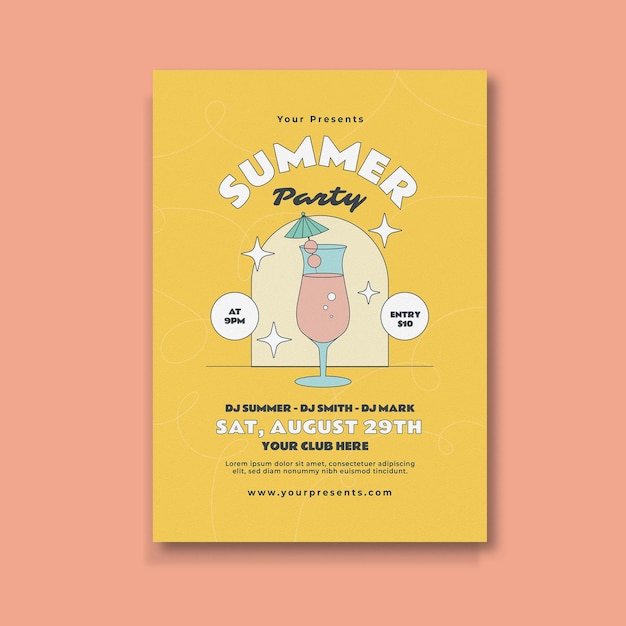Summer Cocktail Party Flyer