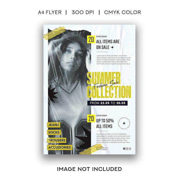 PSD summer collection flyer